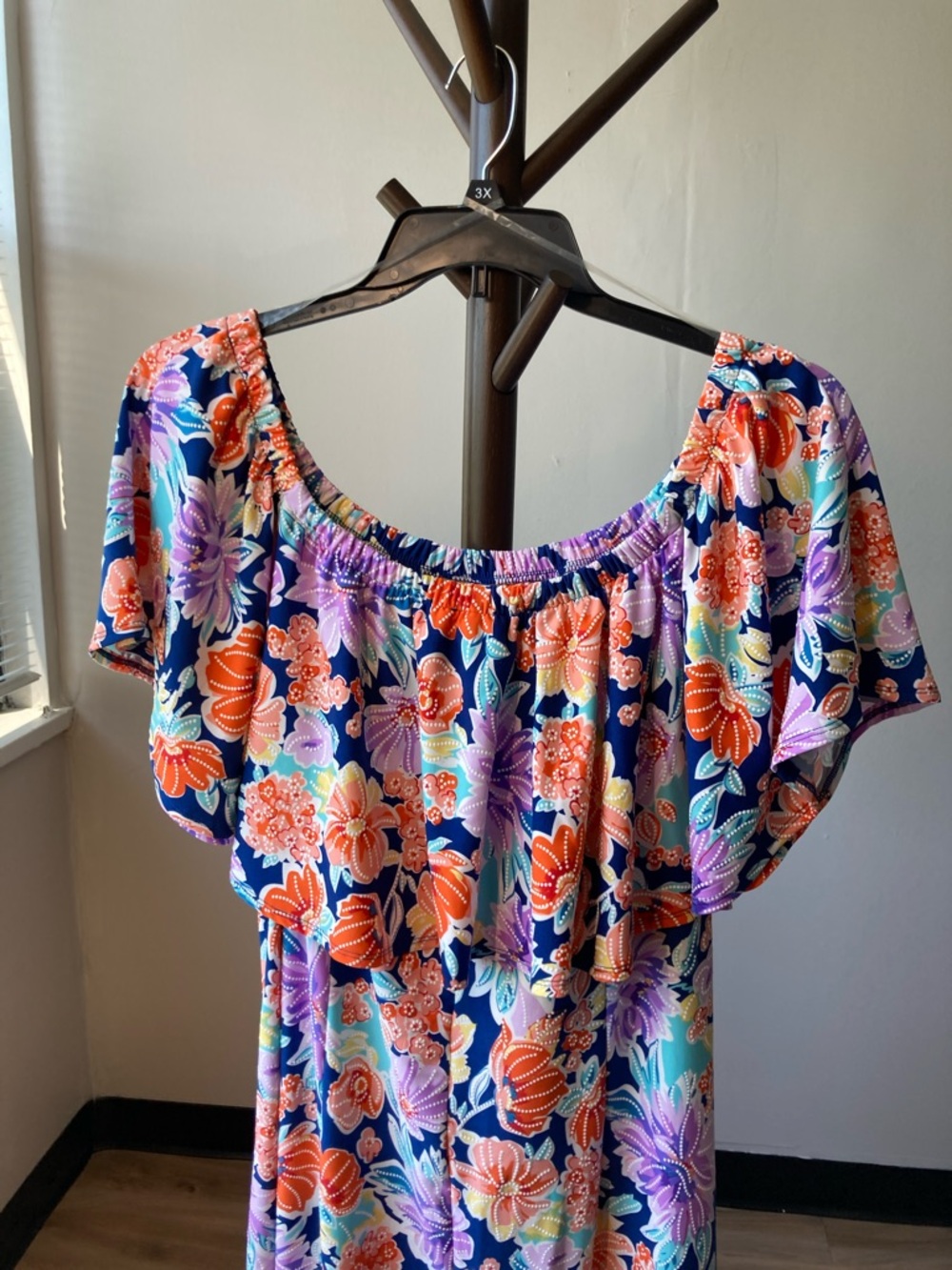 Ellen weaver dress floral print colorful pattern boho casual party size 3X - Picture 9 of 16